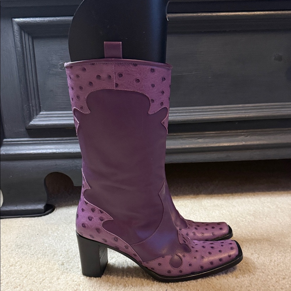 Via Spiga Purple Heeled Boots
